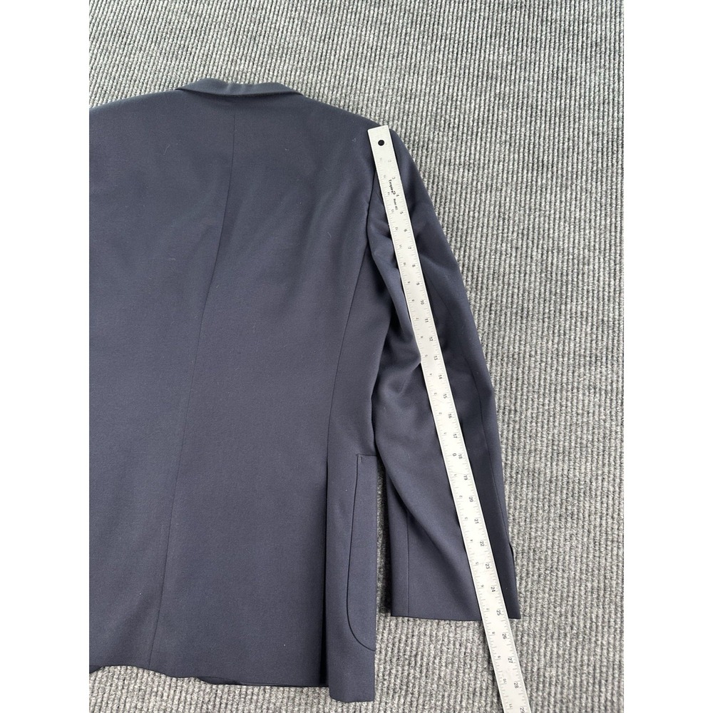 Vintage Yves Saint Laurent Wool Blazer 42r Navy B… - image 4